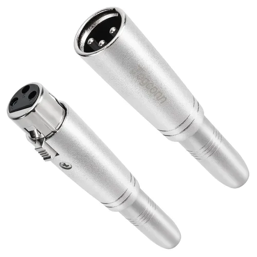 Adaptador TRS de 1/4" a XLR 2 paquete - Adaptadores XLR macho y hembra de 6.35mm 1/4"
