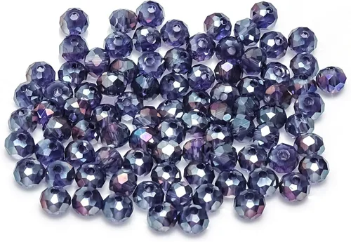 Miniatura 31 de 786 cuentas de cristal de 4 tamaños, cuentas de cristal Rondelle facetadas, cuentas de cristal Briolette, cuentas espaciadoras para pulseras, Ámbar