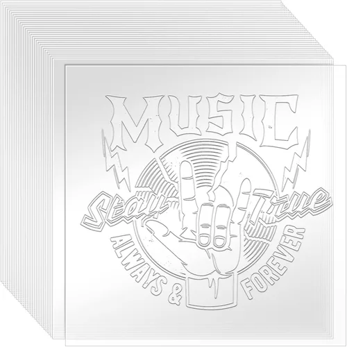 Miniatura 10 de FSWCCK 25 hojas de plantillas de PET translúcidas lechosas de 10 mil 12 x 12 pulgadas, hojas de Mylar para plantillas, plantilla de plástico