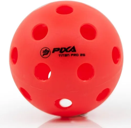 Miniatura 12 de PIXA Titan Pro 26 Pickleball para interiores, aprobado por USAPA, bolas de pickleball duraderas para interiores, rebote constante, vuelo suave, Rojo