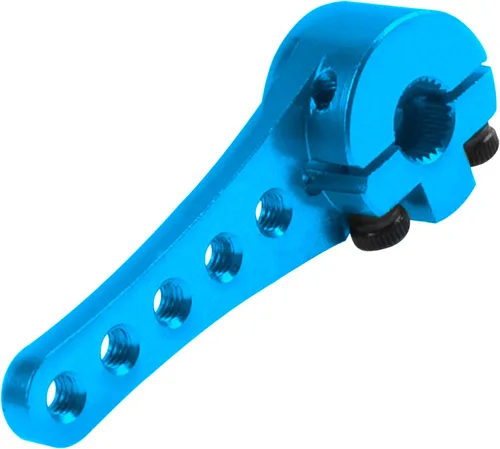 Miniatura 5 de Paquete de 3 servo de aluminio 25T servo brazo de dirección largo compatible con Futaba Savox Power HD Xcore 1/8 1/10 TRX4 SCX10 RC Crawler (azul)