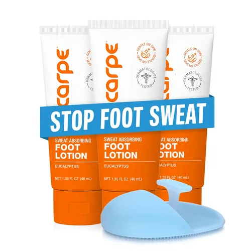 Miniatura 13 de Carpe Loción para pies absorbente de sudor con aplicador, una solución recomendada por dermatólogos para detener los pies sudorosos y malolientes