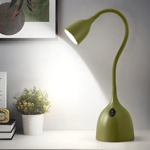 Lámpara de Escritorio de Cuello de Cisne EJIAXIN 360° Luz de Lectura LED Flexible Lámpara de Escritorio Pequeña para Espacios Pequeños Lámpara de