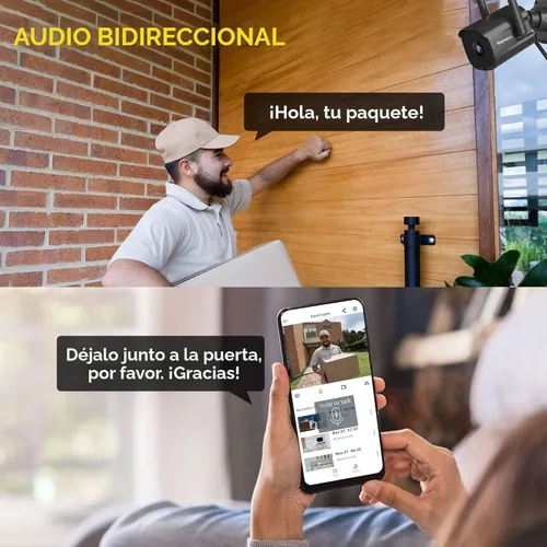 Miniatura 6 de Septekon 2K - Cámaras de seguridad para el hogar, paquete de 4, cámara de seguridad WiFi con cable de 2.4G para exteriores