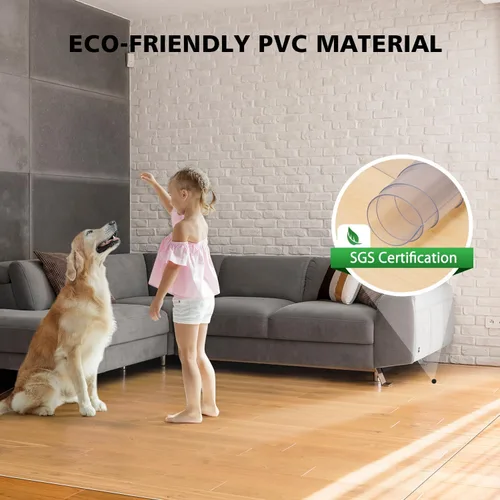 Miniatura 5 de Alfombrilla Transparente para Silla, 3'×5' Alfombrillas de Suelo para el Hogar, Protector de Suelo Duro Duradero Antideslizante, Protector de Suelo