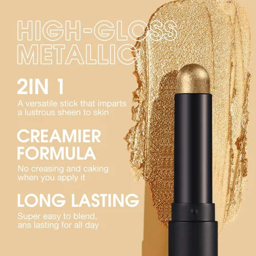 Miniatura 5 de Juego de sombra de ojos en barra de 8 colores, lápiz de sombra de ojos en crema mate brillante, lápiz iluminador de ojos, impermeable, de larga 11#