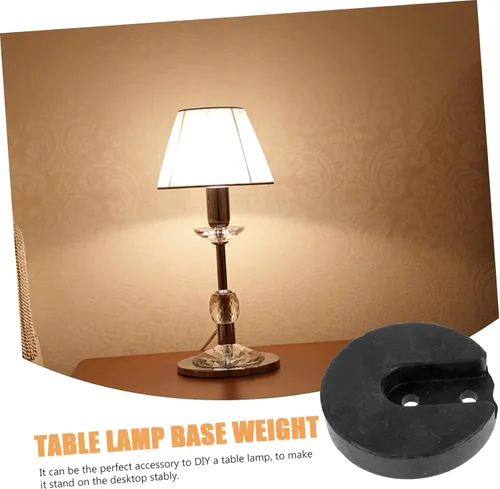 Miniatura 5 de Lámpara de mesa Base Contrapeso Piezas de luz Soporte de escritorio Pantalla Base de la lámpara de peso redondo Peso Linterna Peso profesional Mesa