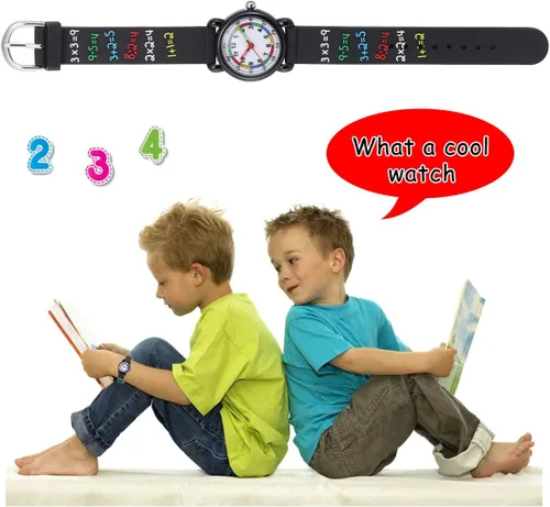 Miniatura 4 de Jewtme Lindos relojes para niños pequeños de 3 a 8 años, reloj analógico de dibujos animados con banda de silicona 3D para niñas y niños pequeños