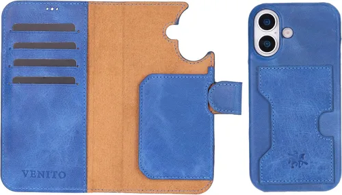 Miniatura 55 de Venito Florence - Funda de piel compatible con Samsung Galaxy S9, extra segura con bloqueo RFID, cartera desmontable para teléfono (gris decolorado)