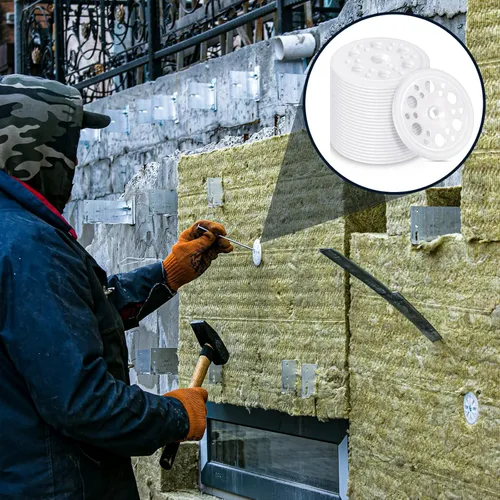 Miniatura 4 de Taiyin 500 arandelas de plástico de 1.77 pulgadas / 1.772 in, placa de espuma, aislamiento de carga, arandelas de polipropileno para fijar y apoyar