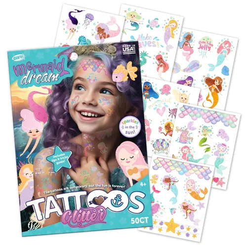 Miniatura 12 de Savvi - 50 tatuajes temporales Mighty Dino: brilla en la oscuridad, tinta segura para la piel, ideal para fiestas de cumpleaños, regalos para niños