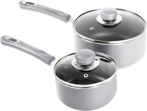 Miniatura 6 de Utopia Kitchen Juego de cacerolas antiadherentes con tapa, juego de ollas multiusos de 1 cuarto y 2 cuartos de galón, uso para el hogar, cocina