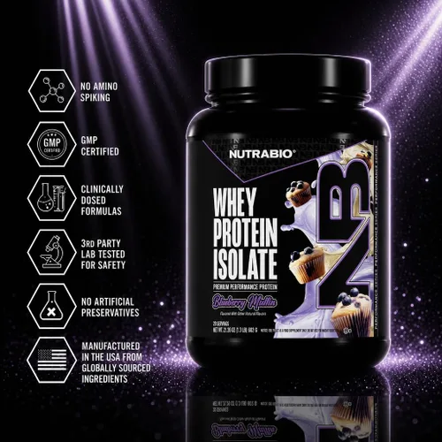 Miniatura 5 de NutraBio - 100% Aislado de proteína de suero de leche