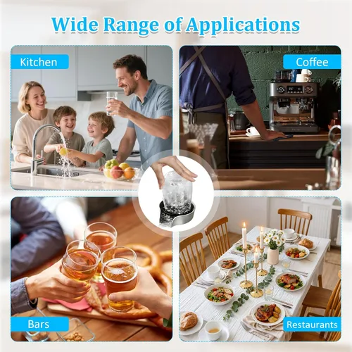 Miniatura 8 de Enjuagadora de vidrio para fregadero de cocina, enjuague de vidrio de alta presión giratoria de 360 grados con cabezal rociador extraíble, enjuague