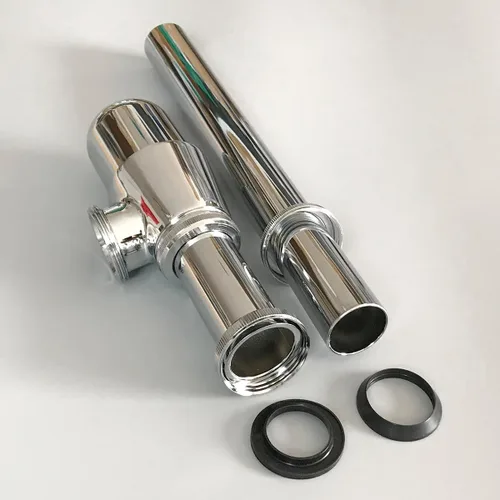 Miniatura 5 de Kit de drenaje de tubería de residuos de 1-1/4 pulgadas, trampa clásica para botellas de lavabo, trampa para botellas redonda cromada