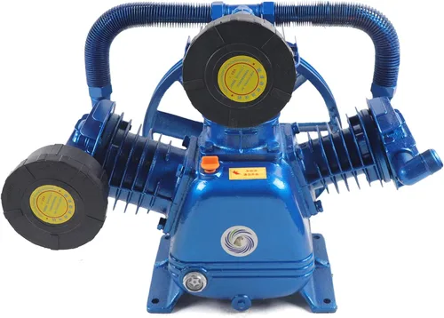 Miniatura 14 de 11 CFM 5.5HP V Style Twin Cylinder Air Compressor Head Pump Motor de hierro fundido de 2 etapas, 175 PSI Azul