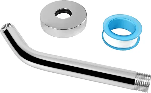 Miniatura 5 de NearMoon Brazo de ducha con brida, hecho de tubo extensor de ducha de acero inoxidable 304, montado en la pared para regadera de baño fijo, nunca se