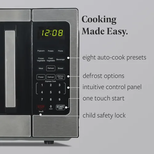 Miniatura 3 de Farberware Horno microondas de encimera de 0.9 pies cúbicos – 900 vatios de potencia, ajustes de cocción automática, descongelación, fácil limpieza