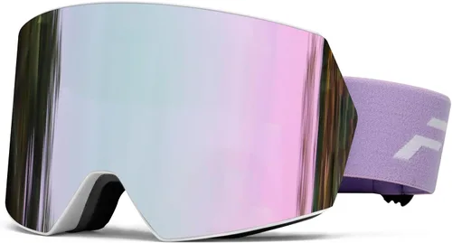 Miniatura 11 de FMY - Gafas de esquí para hombres, mujeres y jóvenes - Gafas de snowboard y esquí con protección antivaho UV400 para adultos Marco azul hielo