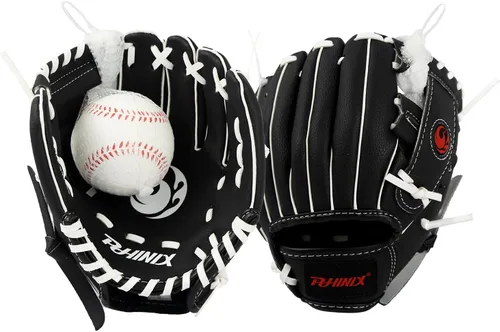 PHINIX Guantes de béisbol Tee Ball Mitts con pelota suave para jugar y entrenar de niños 8.5"-10"