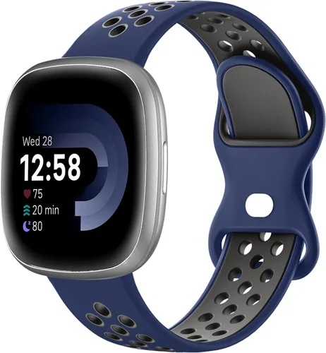 Miniatura 12 de Maledan Correas deportivas transpirables para Fitbit Versa 3/4, Sense/Sense 2, correas de repuesto para hombres y mujeres, accesorios para relojes