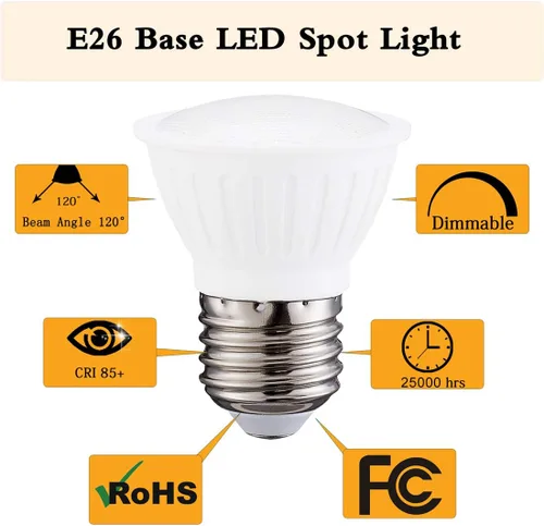 Miniatura 4 de Small frog Bombilla LED PAR16 regulable, 7 W = 65 W, base media E26 700 lm 3000 K, blanco suave, ángulo de haz de 120°, paquete de 6