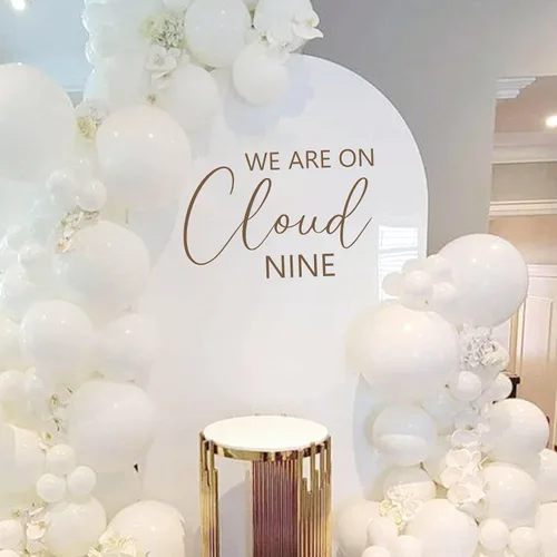 Miniatura 9 de Calcomanía de Niño o Niña - Baby Shower, Suministros de Decoración para Fiesta de Revelación de Género, Pegatinas de Pared, Letrero de Arco