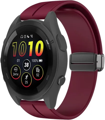 Correa magnética de silicona compatible con Garmin Forerunner 265/265s/255s/255/Venu 2 0.709 in 0.866 in correa de repuesto deportiva de liberación