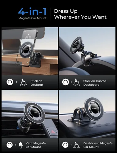 Miniatura 2 de LISEN para soporte de coche Magsafe, soporte magnético para teléfono en la ventilación del coche, soporte de teléfono manos libres para accesorios