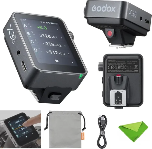 Godox X3 Pro C X3Pro C Pantalla táctil TTL Flash Trigger para Canon, 2.4G inalámbrico, pantalla LCD de 2.4 pulgadas, integración Bluetooth y control