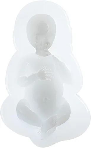 Miniatura 4 de Molde de silicona grande para bebé dormido para decoración de tartas, jabón de chocolate, vela, cera arcilla, 3.6 x 2 pulgadas