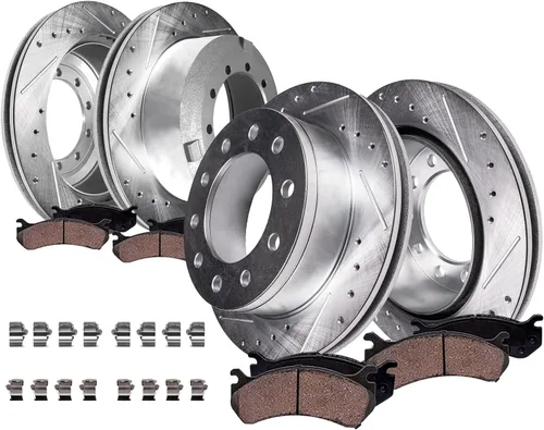 Miniatura 30 de Detroit Axle - Kit de frenos para Acura TSX 2009-2010 Honda Accord 2008-2011 Rotores de freno perforados y ranurados Pastillas de freno de cerámica