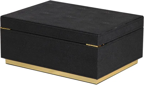 Miniatura 8 de HofferRuffer Elegante Caja Decorativa de Cuero Sintético, Organizador de Caja de Joyería de Almacenamiento, Soporte Organizador de Cosméticos Grande