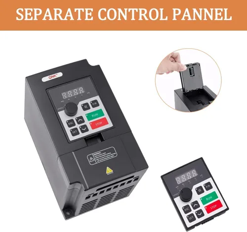 Miniatura 3 de QNK 1.5KW 2HP AC 220V 7A VFD Convertidor Mono a 3 Fases Inversor Variador de Frecuencia Variable CNC Controlador de Velocidad del Motor de Husillo
