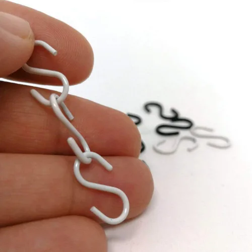 Miniatura 9 de EXCEART Mini ganchos en forma de S, 20 ganchos pequeños de metal en forma de S, portátiles para cocina, armario, garaje, casa de muñecas, accesorios