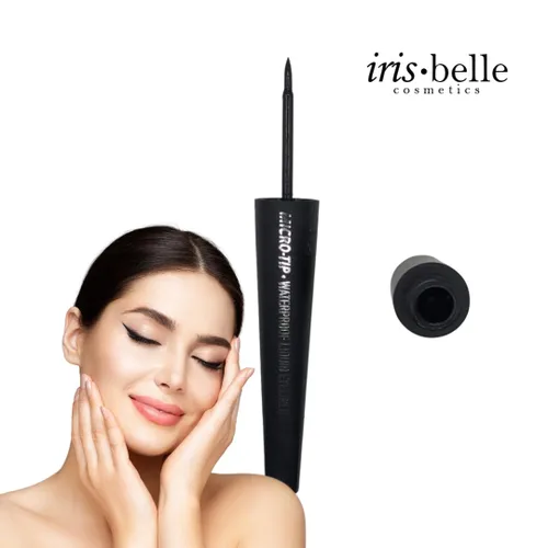 Miniatura 3 de IRIS.BELLE Delineador líquido impermeable con micropunta, 2 unidades. Permanece más de 24 horas, secado rápido (negro)