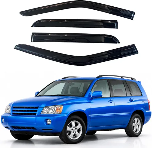 Miniatura 243 de IG - Visera para ventana para Ford Bronco y F150-F350 1980-1996, deflector lateral tipo cinta adhesiva, resistente, contra lluvia y viento