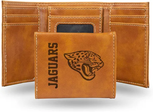 Miniatura 10 de Rico Industries Billetera marrón con grabado láser de la NFL, Baltimore Ravens, Trifold