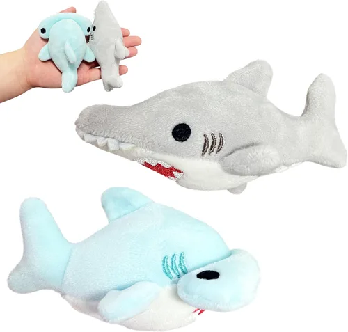 Miniatura 8 de Peluche de delfín azul (paquete de 1), peluches Kawaii para niñas y niños, juguetes de peluche de delfín para niños, llaveros de animales marinos