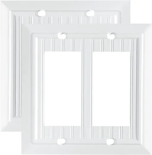 Miniatura 7 de Placas de pared clásicas de panel blanco puro, cubiertas de interruptor de luz, cubiertas de enchufes eléctricos, placas de interruptor de varias