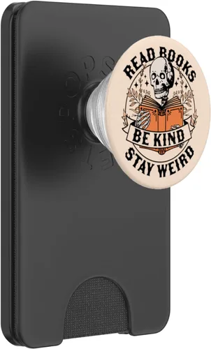Miniatura 7 de Read Books Be Kind Stay Weird Libro de lectura de esqueleto Bookish PopSockets Standard PopGrip