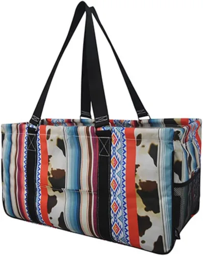 Miniatura 112 de NGIL Bolsa de comestibles reutilizable extra grande plegable de gran tamaño para comestibles, almacenamiento, picnic, playa, Flecha-negro