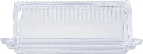 Miniatura 5 de Tablecraft Plato individual, vidrio transparente, mantequilla en relieve, 7 x 3 x 2.75, paquete de 6