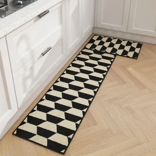 Miniatura 15 de GIB - Juego de alfombras de cocina y tapetes para piso, set de 2, alfombras antideslizantes/antideslizamiento para cocina, alfombras