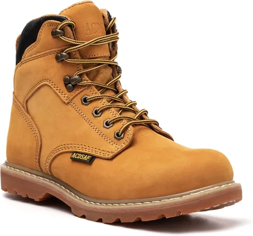 Miniatura 9 de Botas de trabajo para hombre, impermeables, cómodas, antifatiga, puntera suave, antideslizantes, botas de trabajo de seguridad para construcción