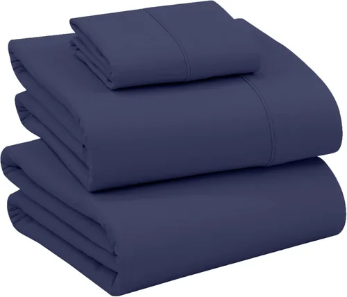 Miniatura 26 de RUVANTI Juego de sábanas divididas tamaño King de 100 % algodón para cama ajustable, 5 piezas, ropa de cama de tejido de percal suave y Guisante