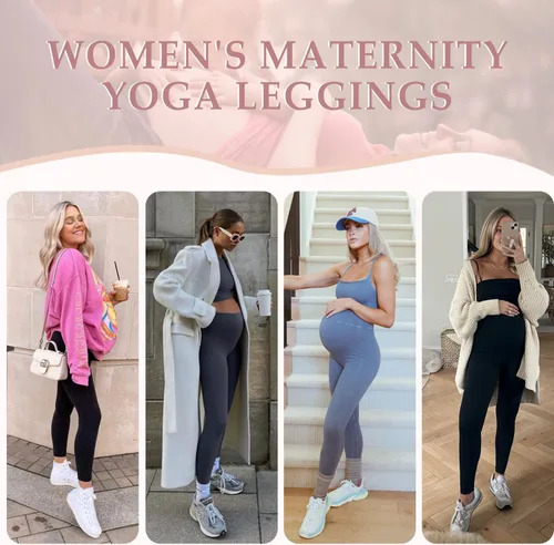 Miniatura 2 de lilisilk Leggings de maternidad sobre el vientre, pantalones de yoga de maternidad de cintura alta para mujer, leggings de embarazo para mujer