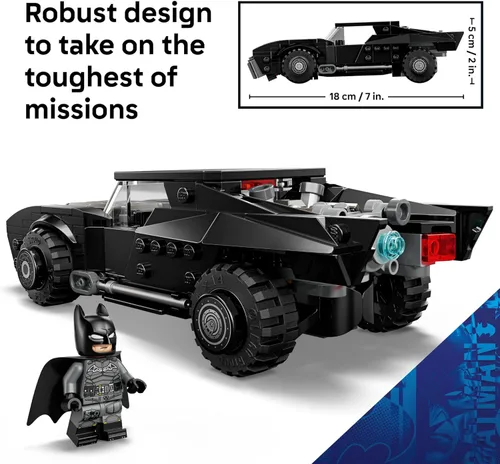 Miniatura 3 de LEGO DC Batman: The Batman Batmobile - Juguete de construcción para niños, bloques de construcción con minifigura de Batman y moneda dorada
