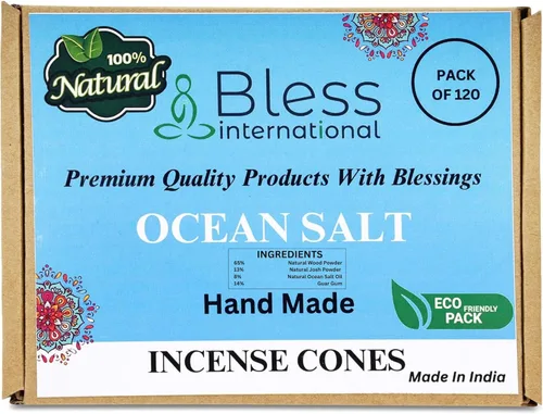 Miniatura 43 de Bless International Conos de incienso 100% naturales de lavanda hechos a mano, sumergidos a mano, libres de químicos orgánicos para purificación