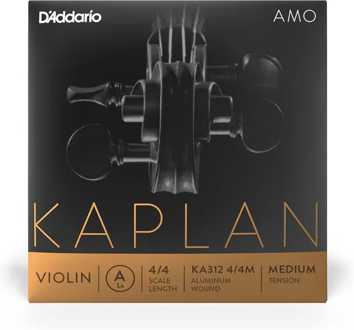 D'Addario Kaplan Amo Cuerda de Violín - Cuerda A Individual - KA312 4/4M - Cuerdas de Violín - Escala 4/4, Tensión Media